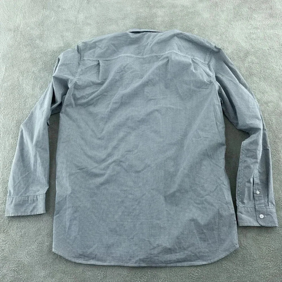 L.L. Bean Mens Blue Checkered Long Sleeve Shirt XL Tall Cotton & Polyester 3486 - Picture 2 of 7